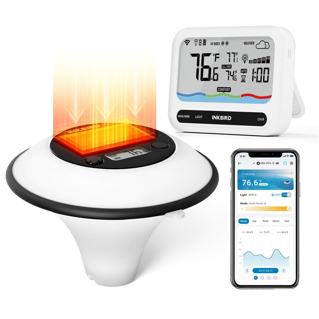 Solar Pool Thermometer IBS-P05R with Ambient Light
