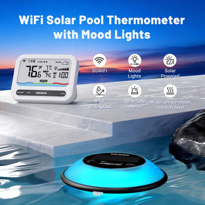 Solar Pool Thermometer IBS-P05R with Ambient Light