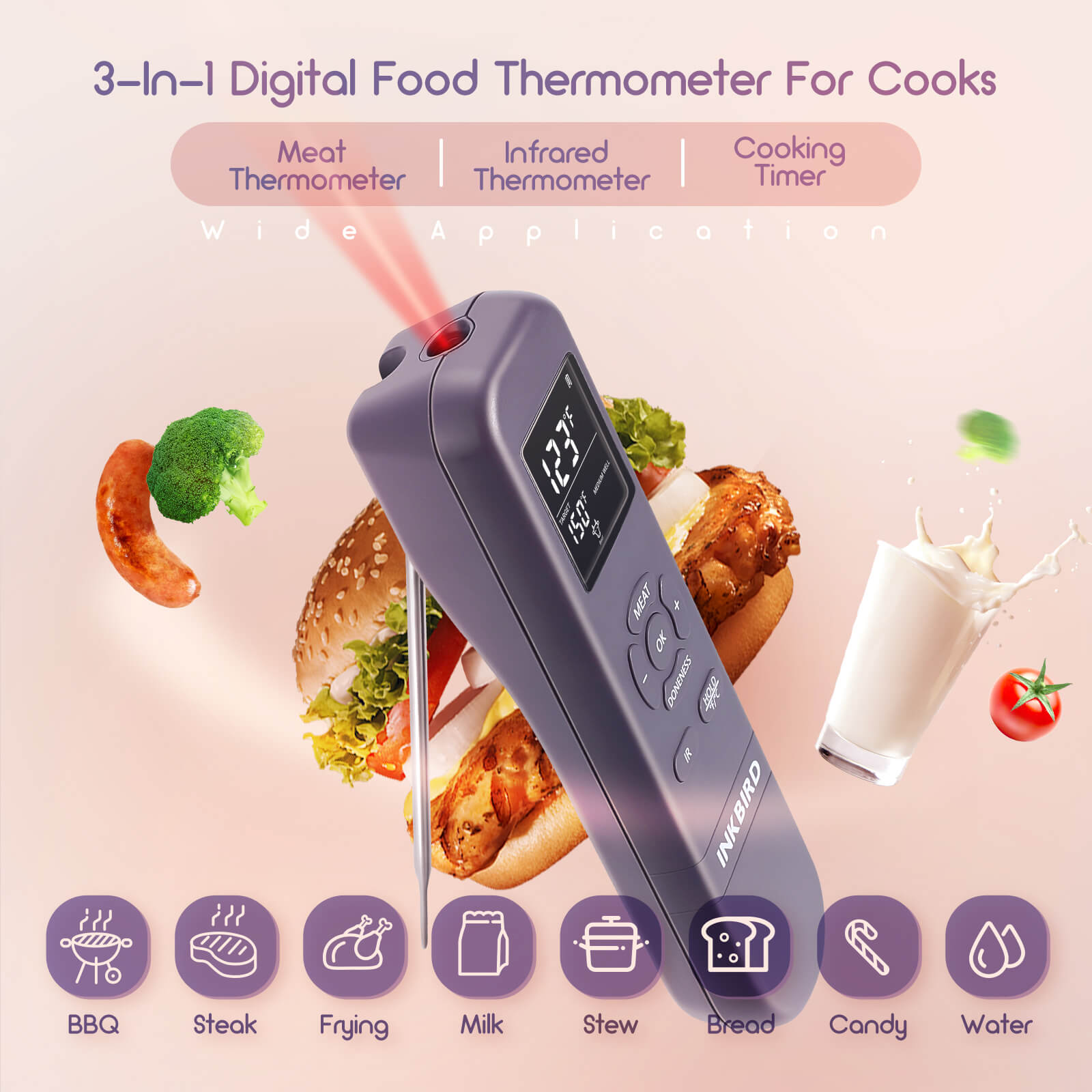3 - in - 1 Instant Read Thermometer IHT - 1M - INKBIRD