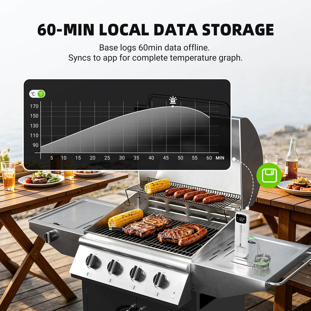 Wireless & Wired Dual-Use Meat Thermometer INDT-33-B