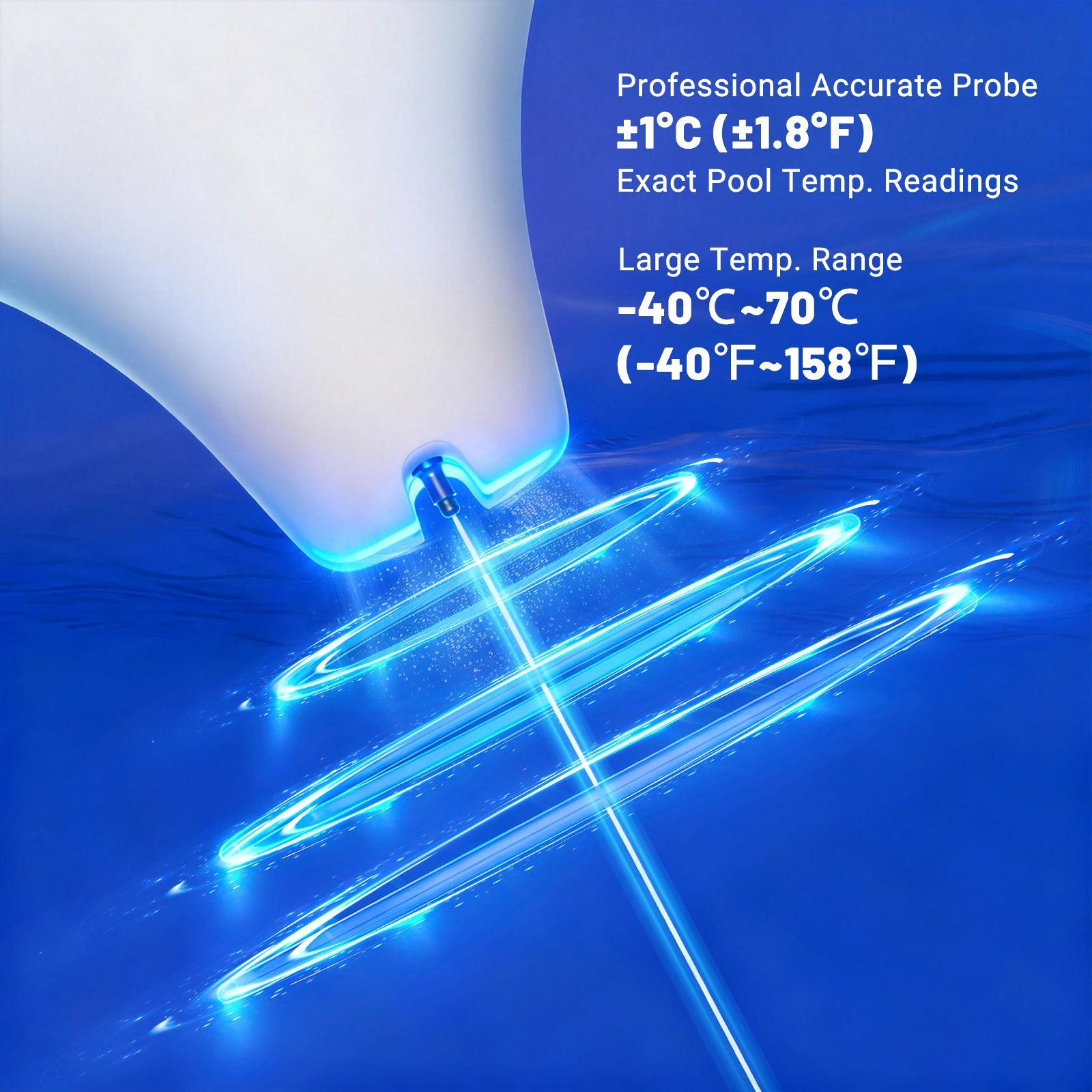 Solar Pool Thermometer IBS-P05R with Ambient Light
