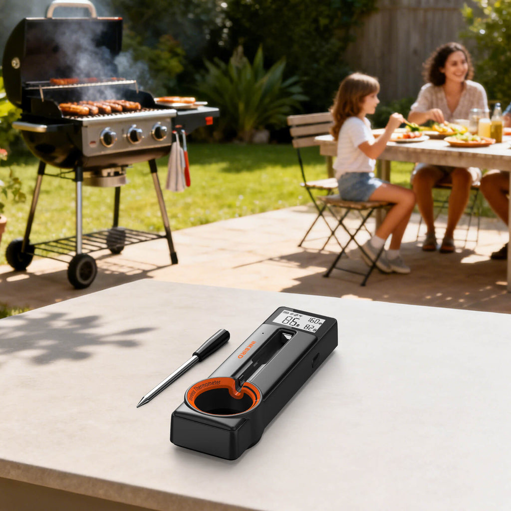 BBQ Outdoor with INT-21-B Wireless Meat Thermometer