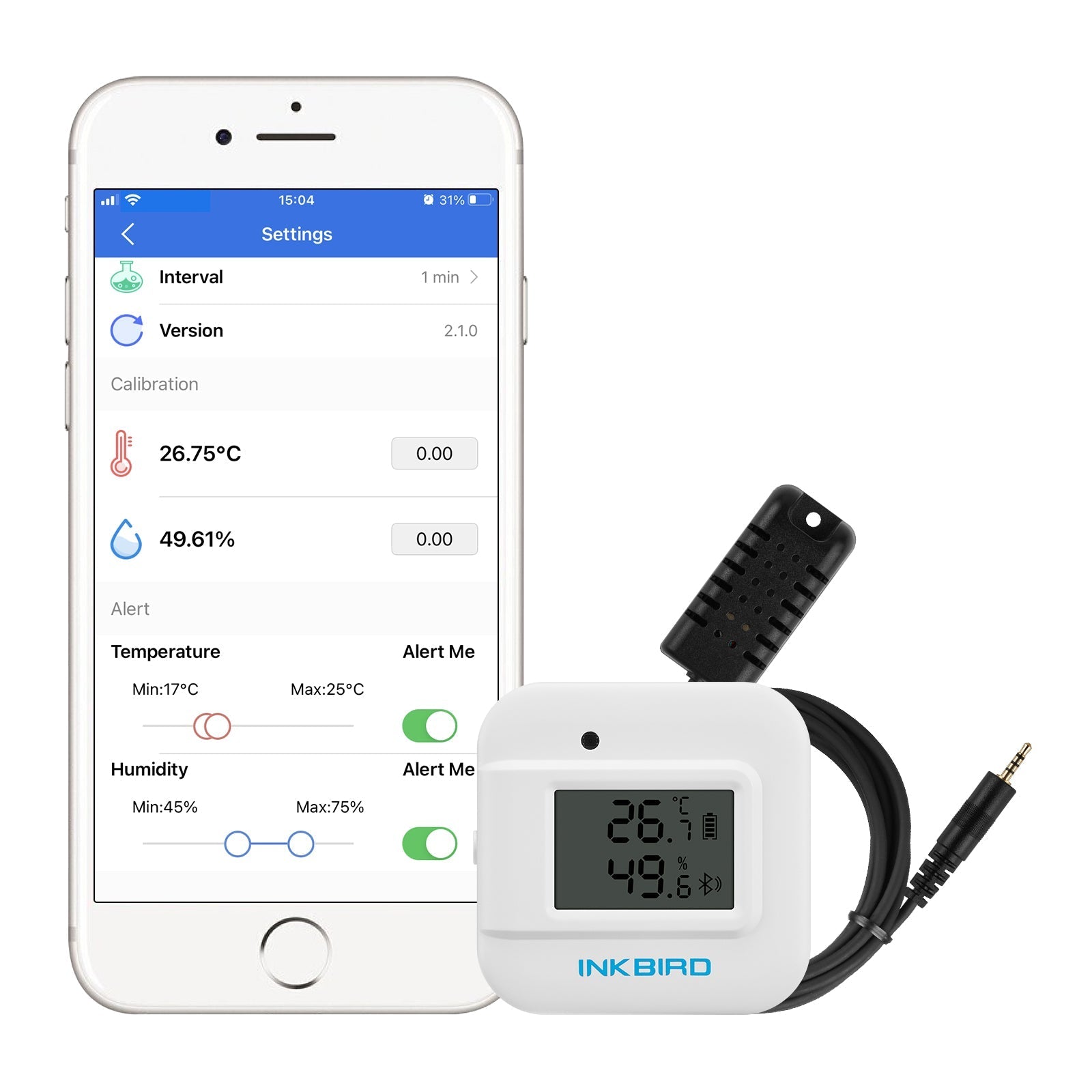 Bluetooth Hygrometer Thermometer IBS - TH2 Plus - INKBIRD