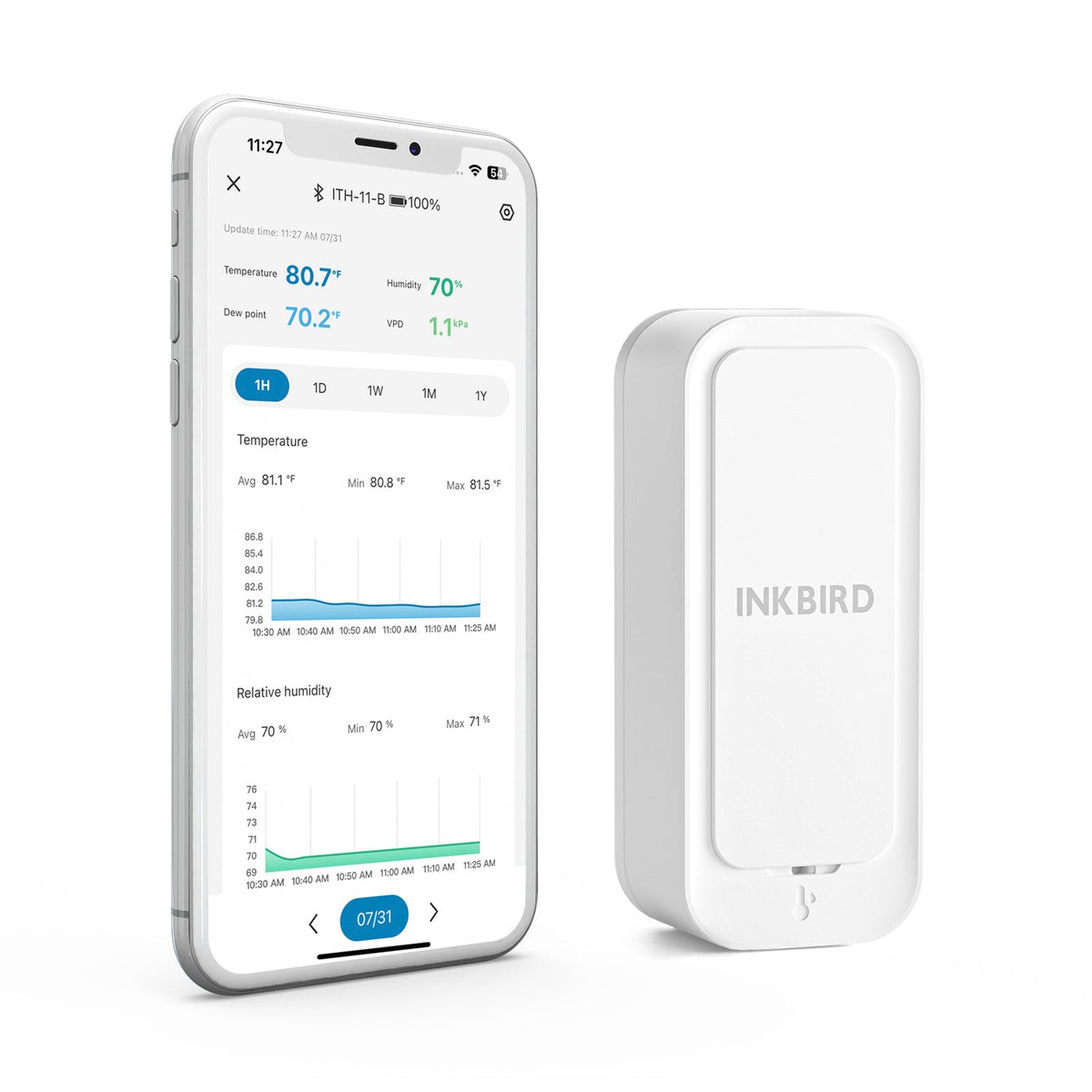 Bluetooth Hygrometer Thermometer ITH - 11 - B - INKBIRD