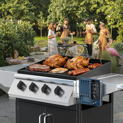 Grilling Outdoors with INT-14S-BW Base Sticking on Grill