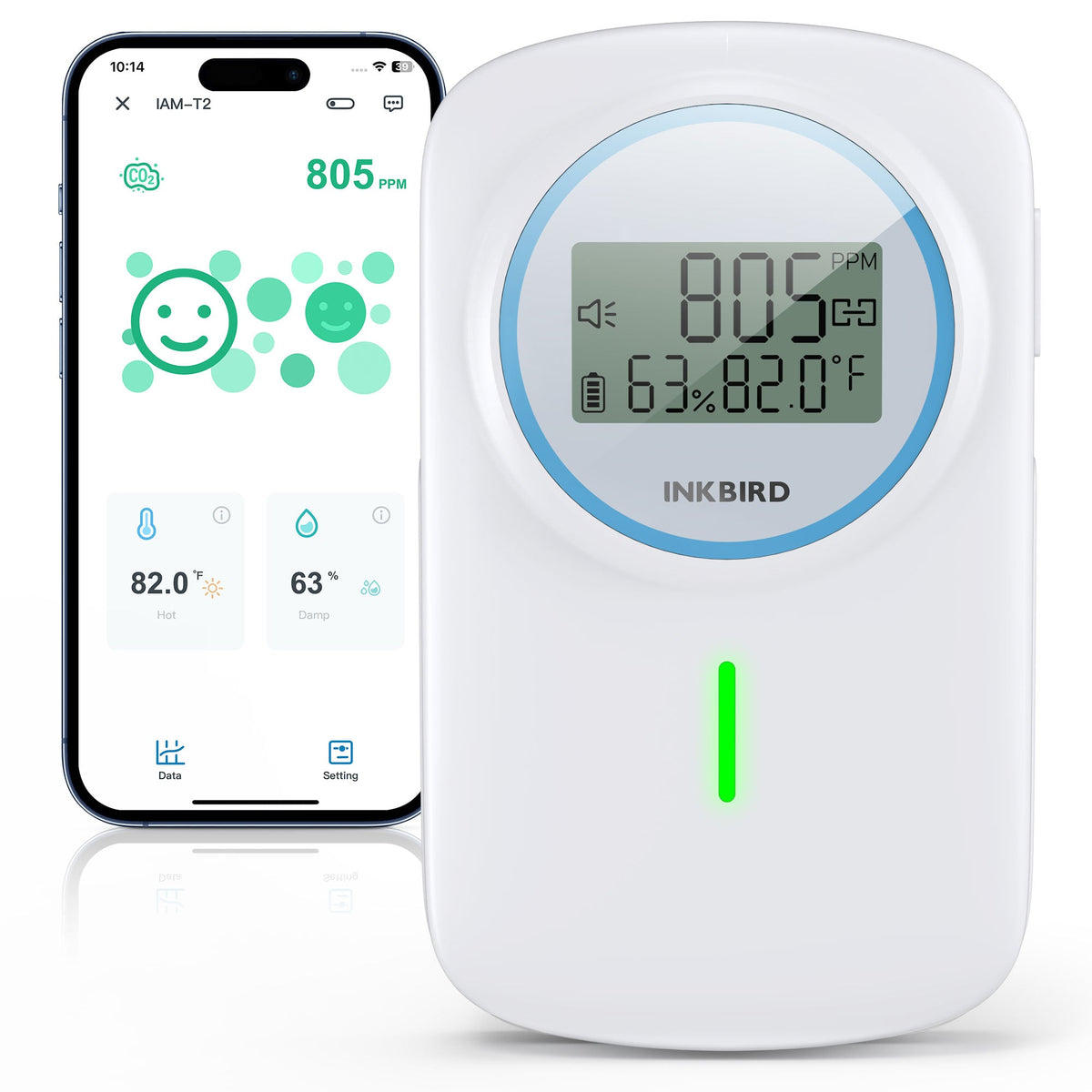 IAM-T2 CO2 Moitor with INKBIRD App