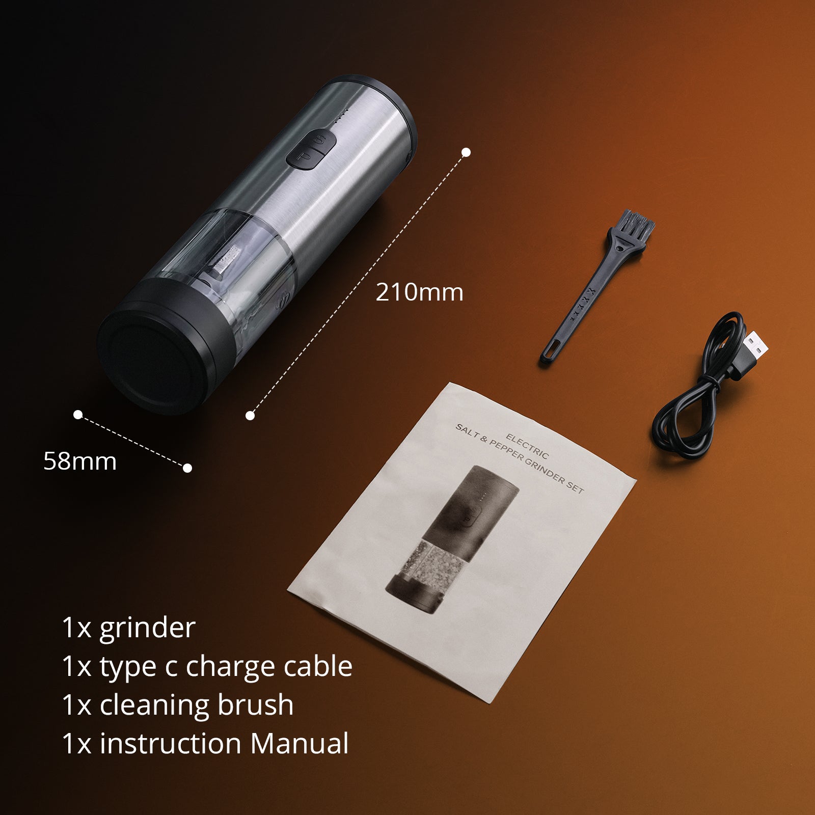 INKBIRD Dual Chamber Electric Grinder Package Content