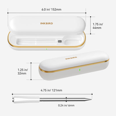INKBIRD INT-11S-B Bluetooth Meat Thermometer Dimension