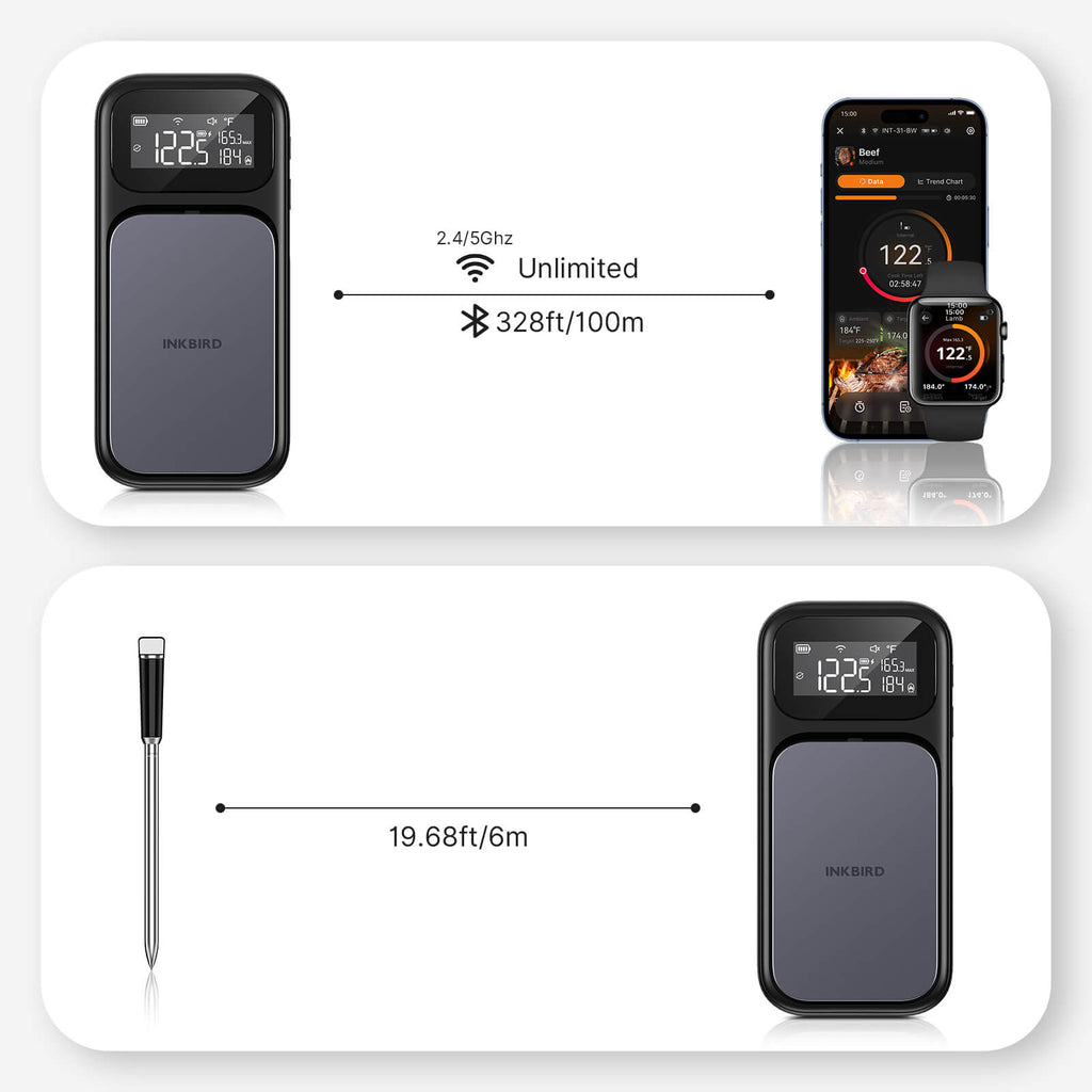 INKBIRD INT-31-BW WiFi Bluetooth Connection Distance