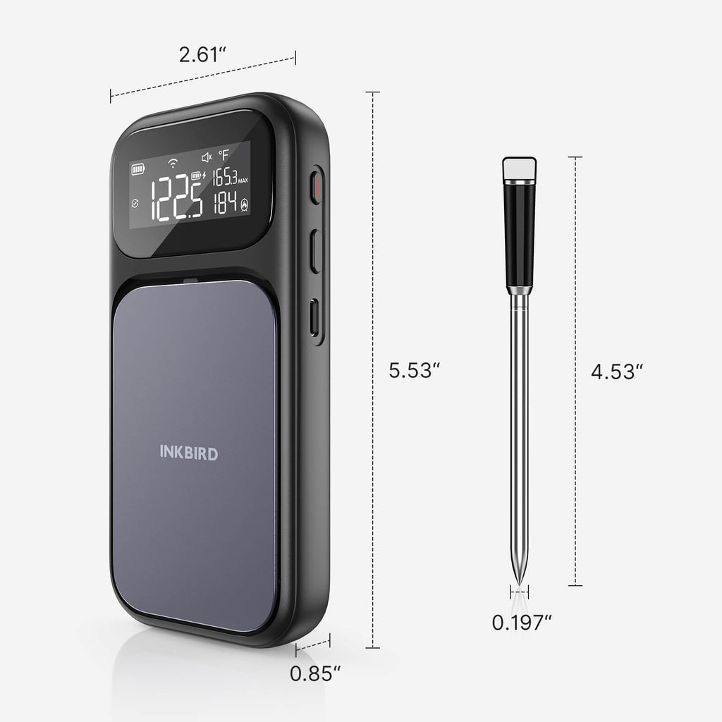 INKBIRD INT-31-BW Wireless Meat Thermometer Dimension