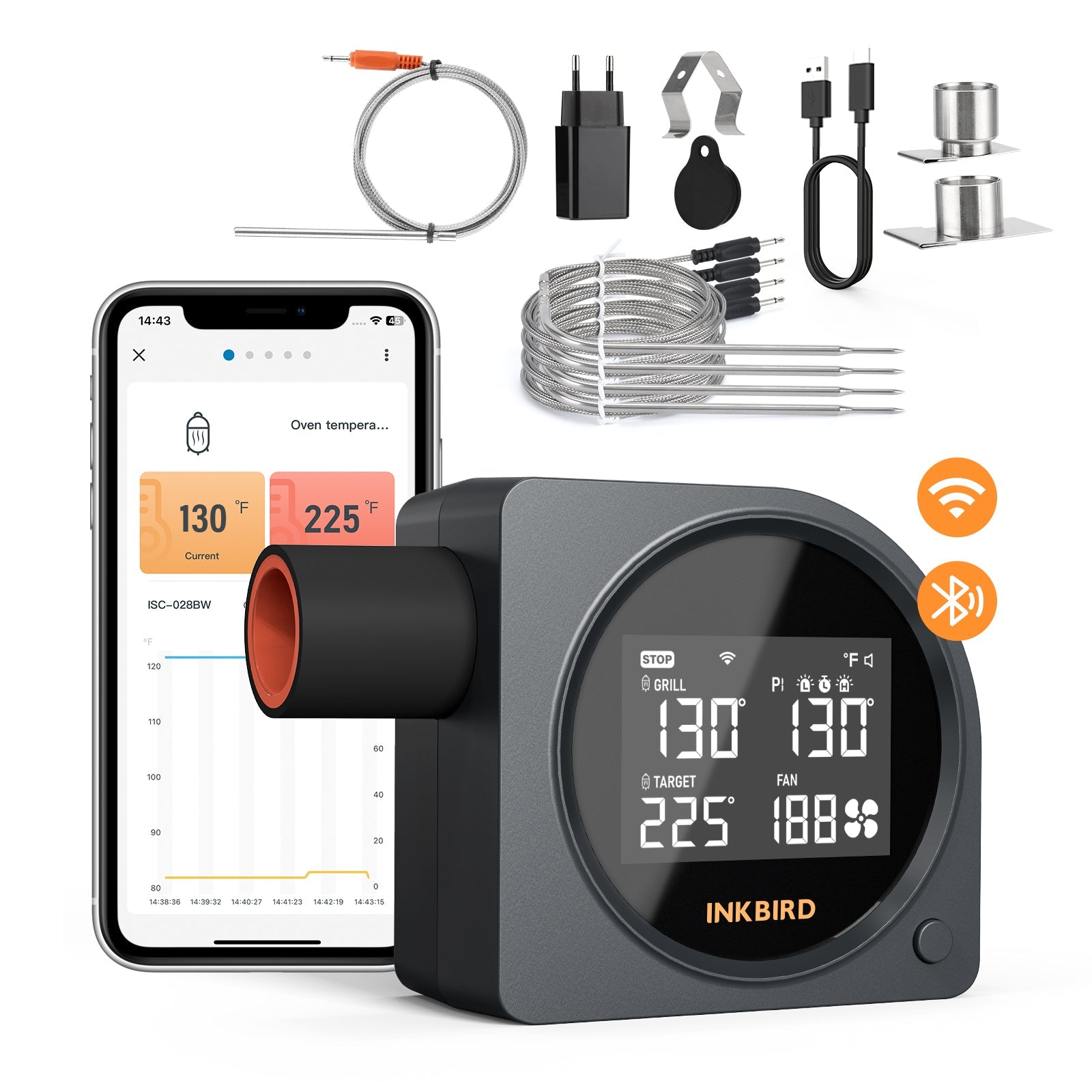 INKBIRD ISC-028-BW Smart Smoker Controller
