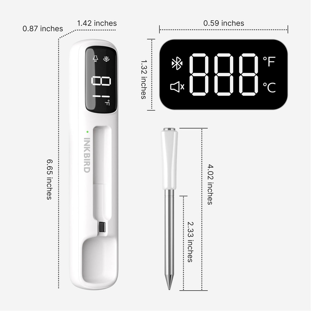 INT-11I-B Bluetooth Meat Thermometer Dimension