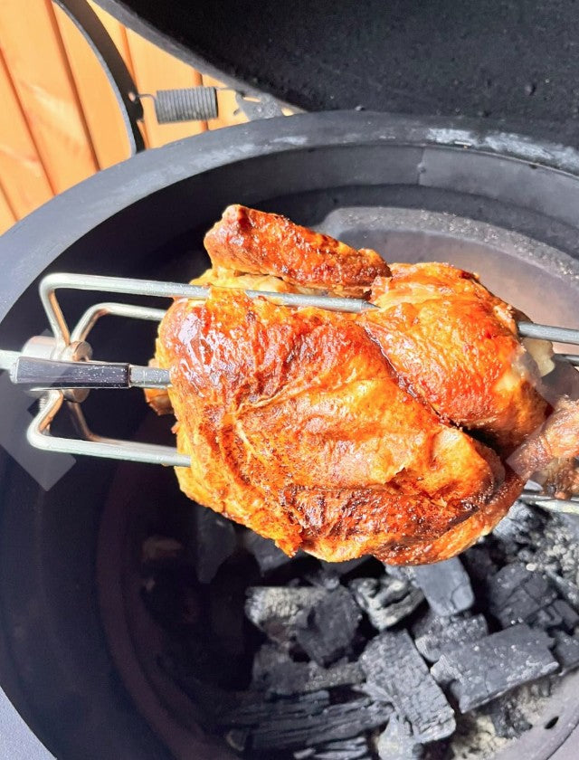 INT-11P-B Bluetooth Thermometer Inserted in Roasting Chicken