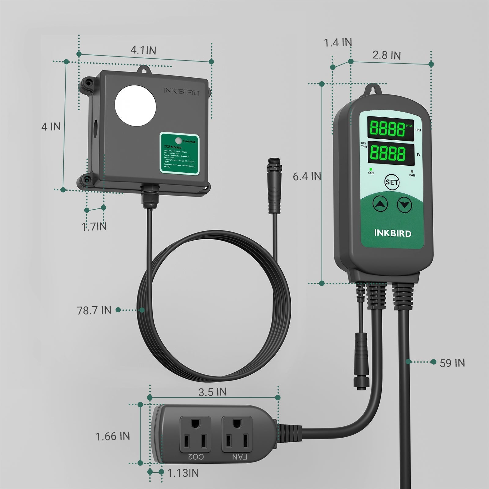 Programmable CO2 Controller with S01 Sensor ICC - 510 - INKBIRD
