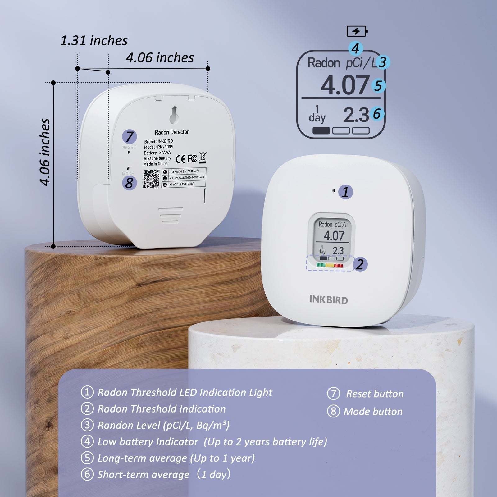 Radon Detector INK - RD3 - INKBIRD