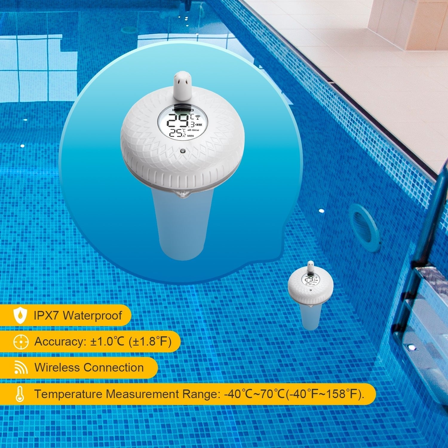 Remote Pool Thermometer Set IBS - P01R - INKBIRD