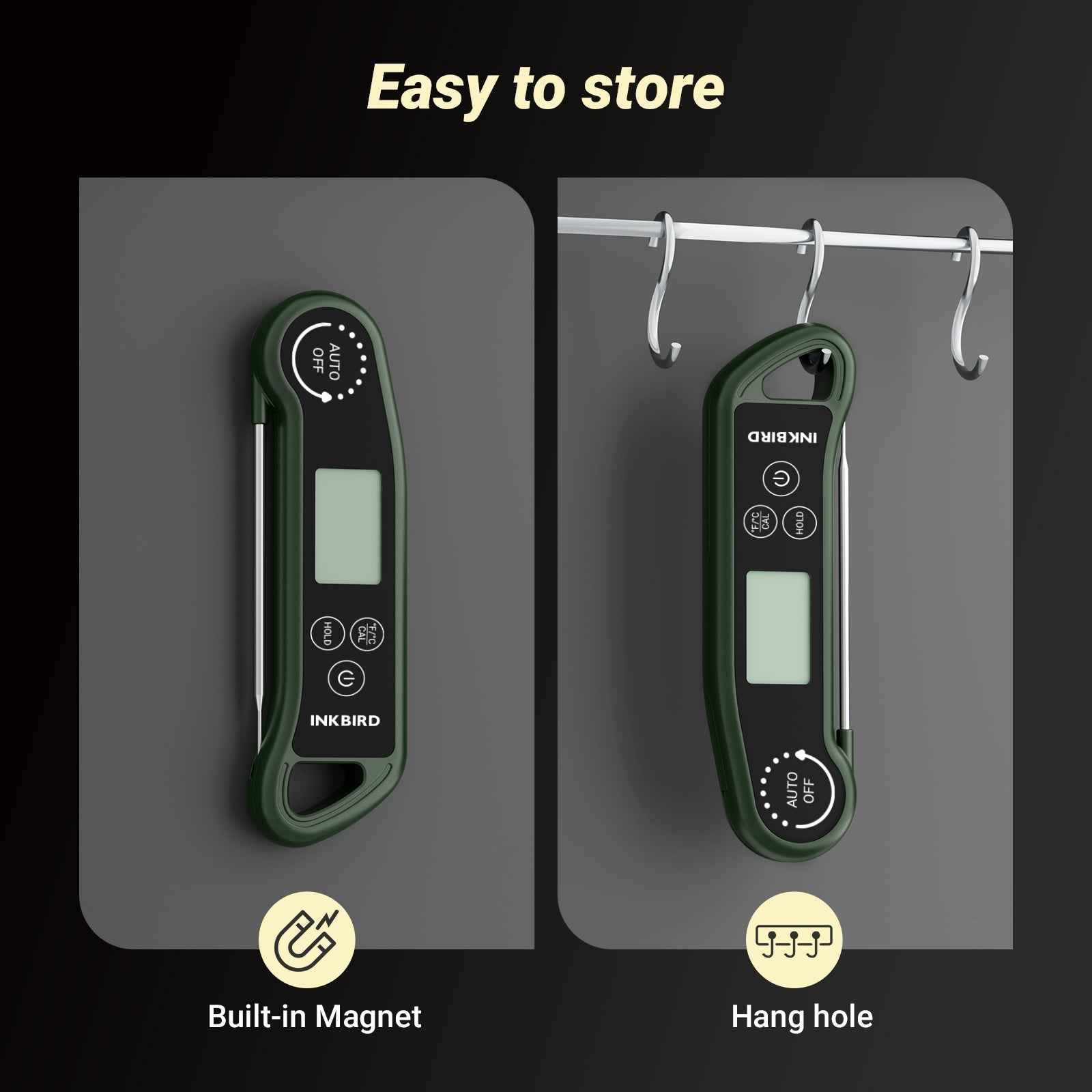 Magnetic Back and Hang Hole