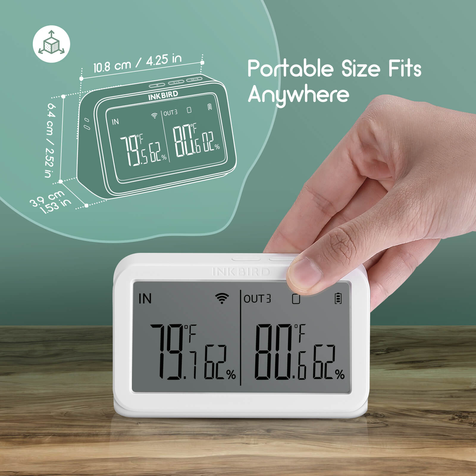 Wi - Fi Gateway w/ Temperature & Humidity Sensor IBS - M2 - INKBIRD