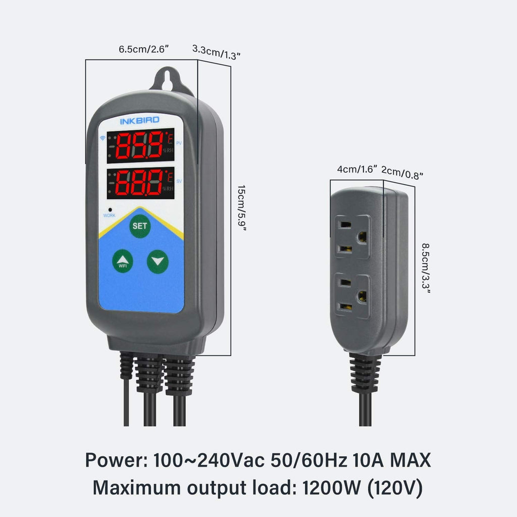 Wi - Fi Temperature Controller ITC - 306T - WIFI - INKBIRD
