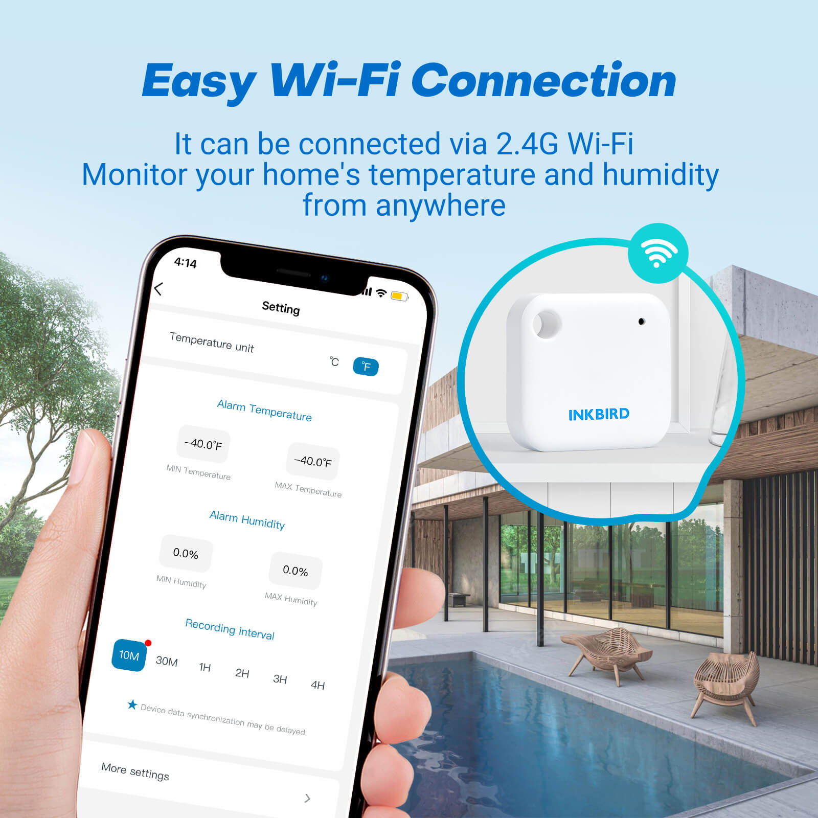 WiFi Hygrometer Thermometer IBS - TH3 WIFI - INKBIRD