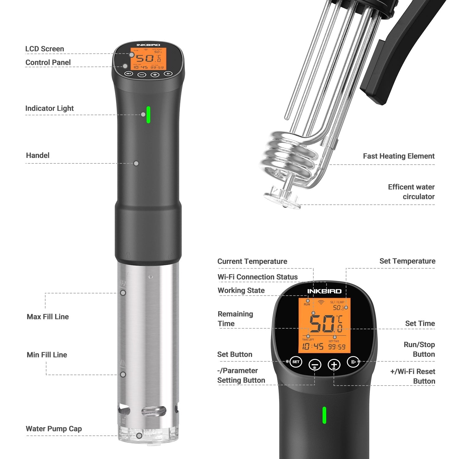 WiFi Sous Vide Cooker ISV - 200W - INKBIRD