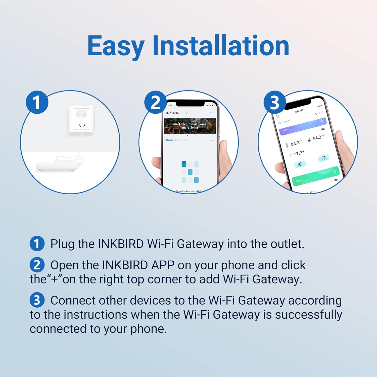 Wireless Pool Thermometer Set IBS - P01R with WIFI Gateway IBS - M1 - INKBIRD