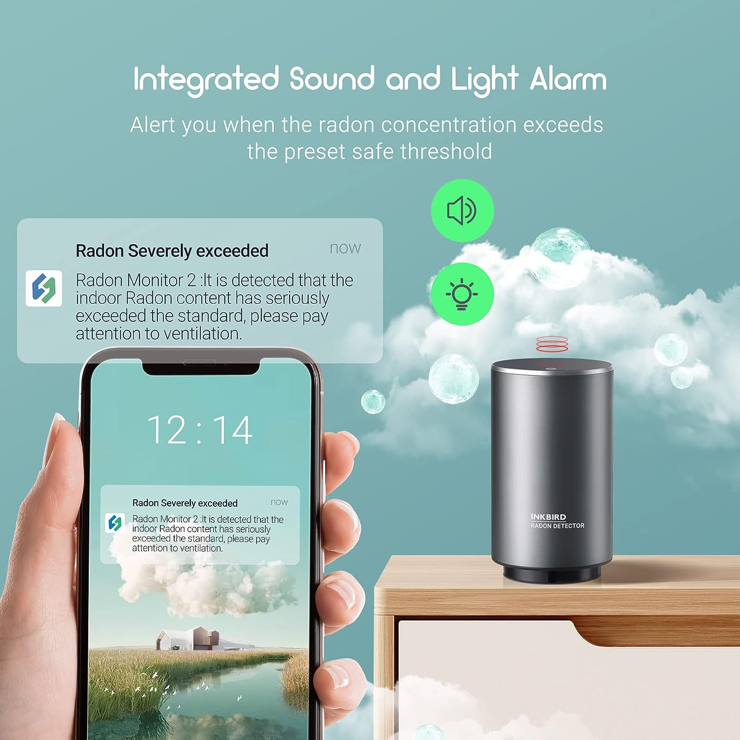 Wireless Radon Detector INK - RD2 - INKBIRD